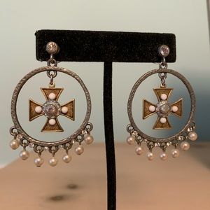 F.A.I.T.H. Cross Hoop Earrings